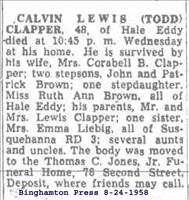 Clapper, Calvin Lewis (Todd)